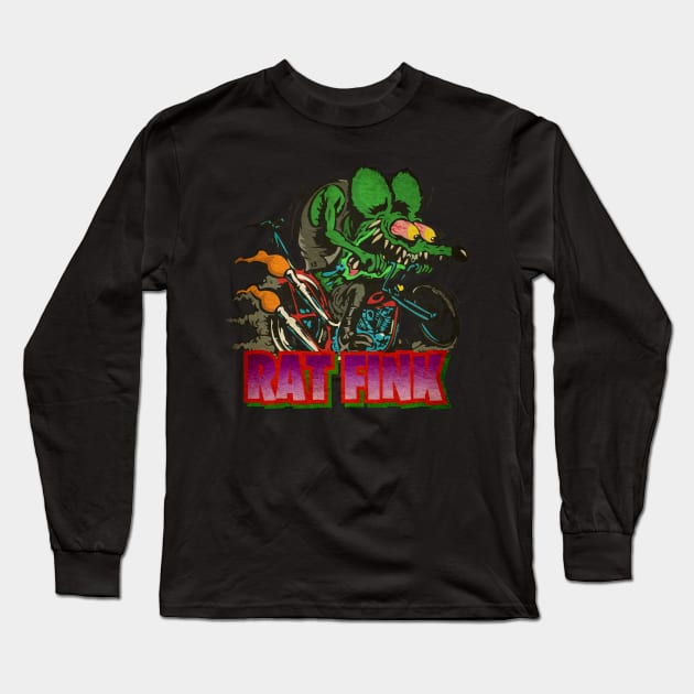 Classic Rat Fink Long Sleeve T-Shirt by Badganks